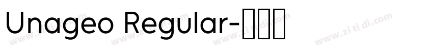 Unageo Regular字体转换